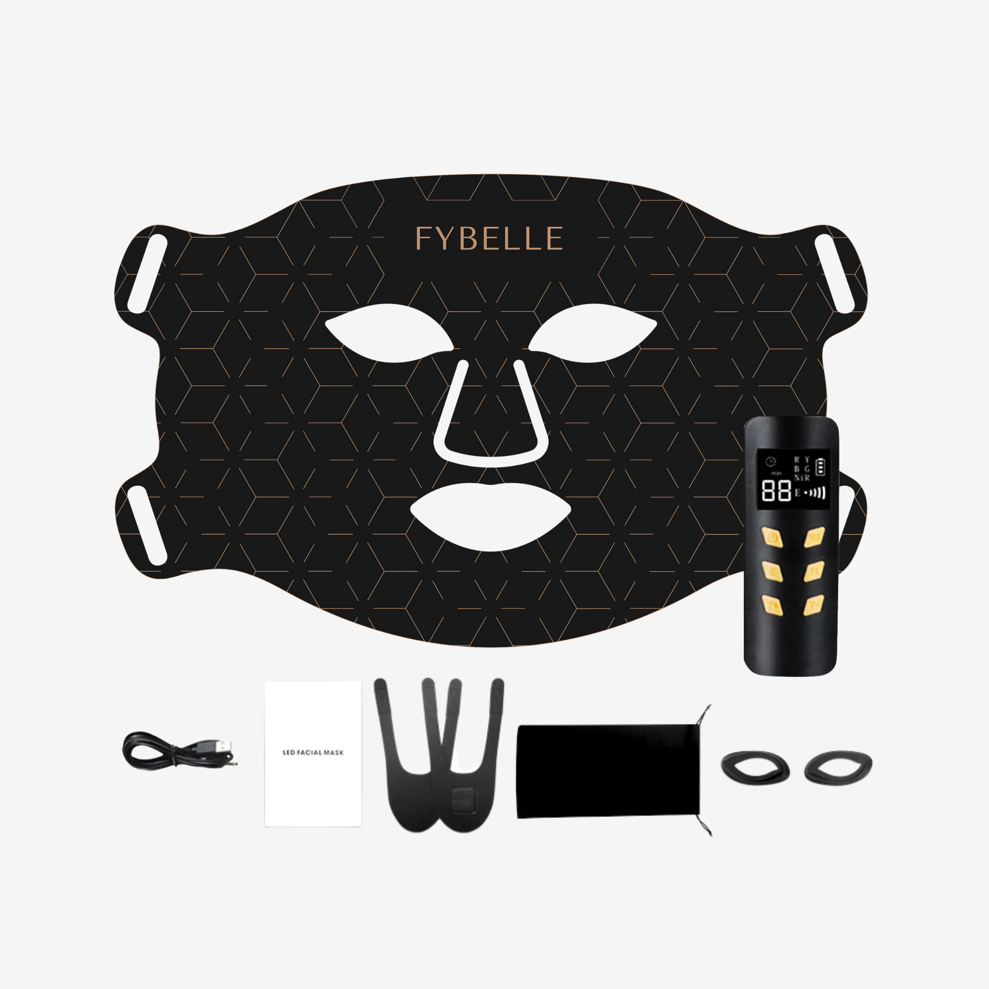 Inside the box Fybelle LED Face Mask